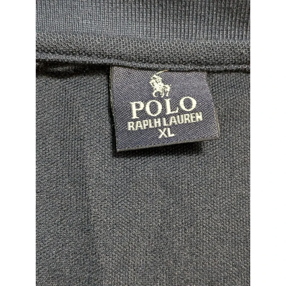Polo Ralph Lauren Men's Navy Blue XL Polo Shirt Big Pony Fine Yarn Pique Knit